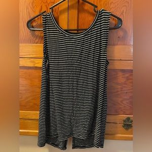Old Navy Black and White Striped Tank Top